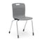 Virco Analogy Series 18" Classroom Chair, 5th Grade - Adult with Nylon Glides - Graphite Seat AN18 - alternate 1